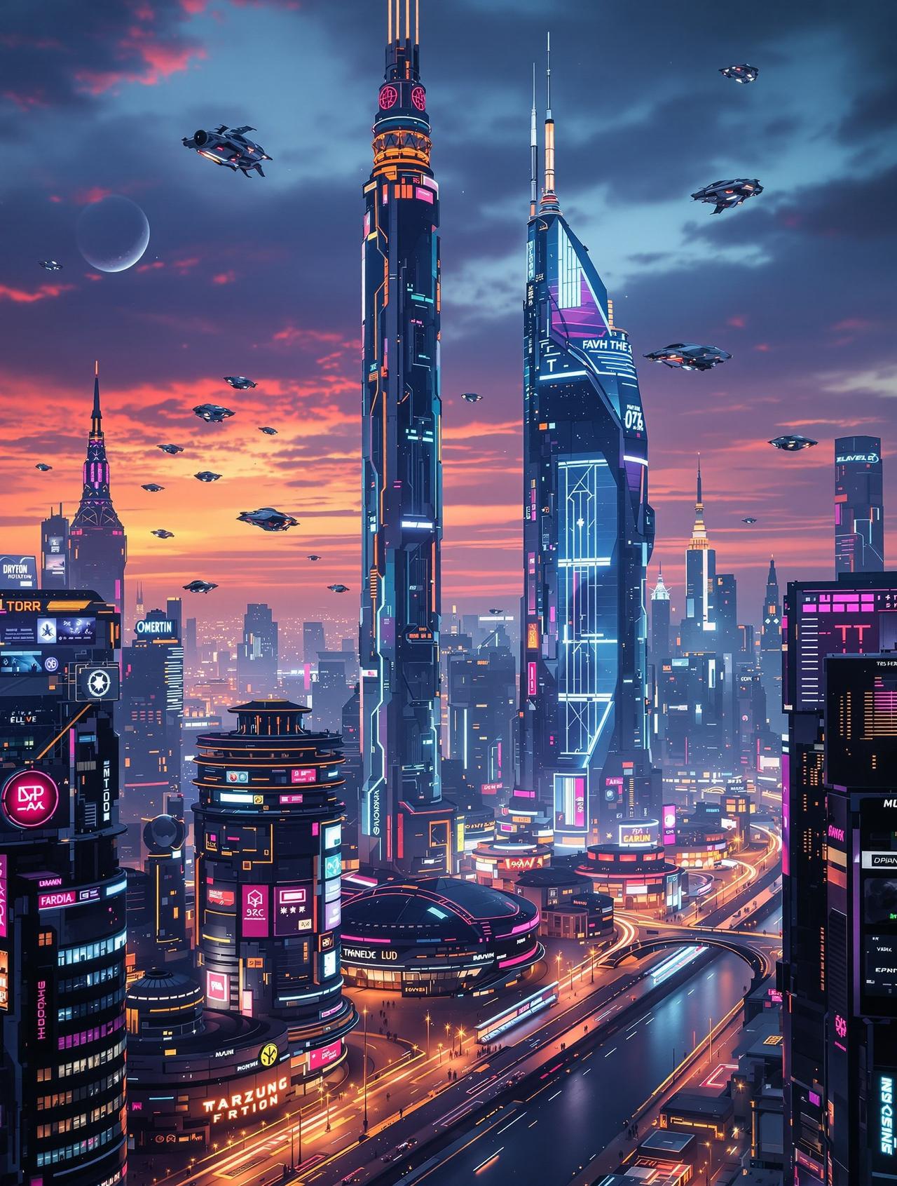 456影院出品科幻电影《未来都市》官方海报，展现2050年绿色智能城市的宏伟蓝图
